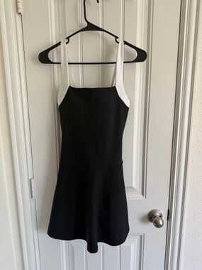 Abercrombie & Fitch YPB Black Dress with White Straps Small